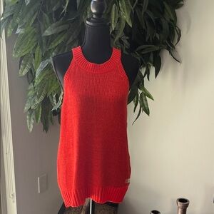 Worthington Cyber Orange Knit Sleeveless Shell
